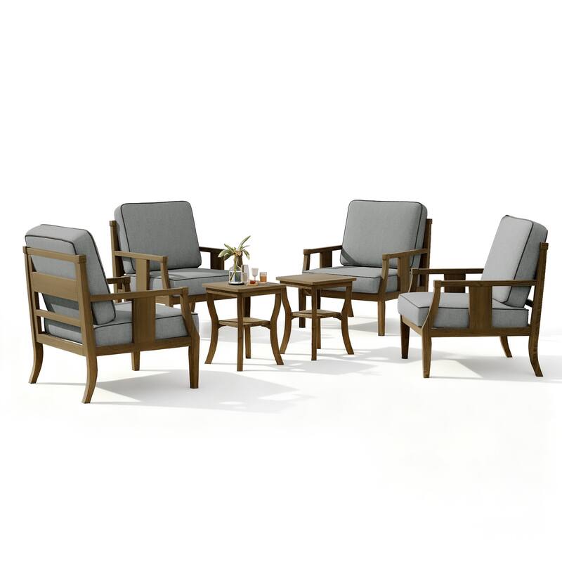 Patio Conversation Sets with Side Table(Set of 6)