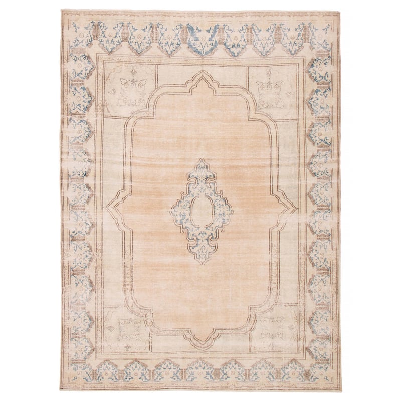 ECARPETGALLERY Hand-knotted Antalya Vintage Beige Wool Rug - 8'1 x 11'0 - Beige - 8'1 x 11'0