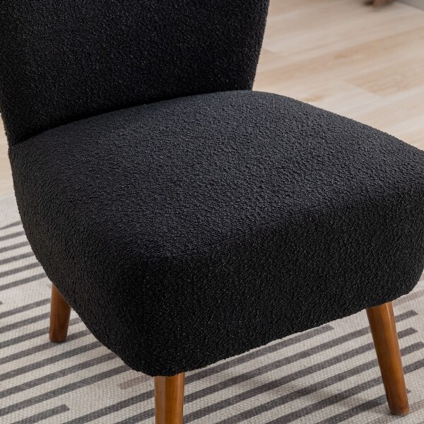 22.50''W Boucle Upholstered Accent Chair,Cozy Curved Wingback