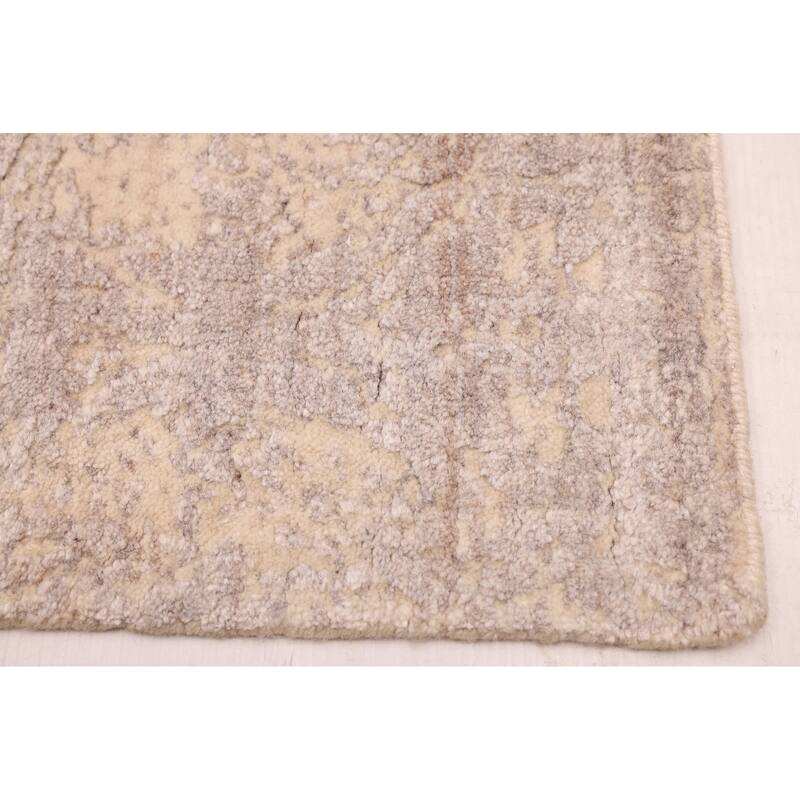 ECARPETGALLERY Hand Loomed Elysian Taupe Wool Rug - 8'2 x 10'0