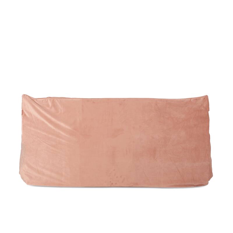 Velie Velveteen 2 Seater Oversized Bean Bag Chair with Armrests by Christopher Knight Home