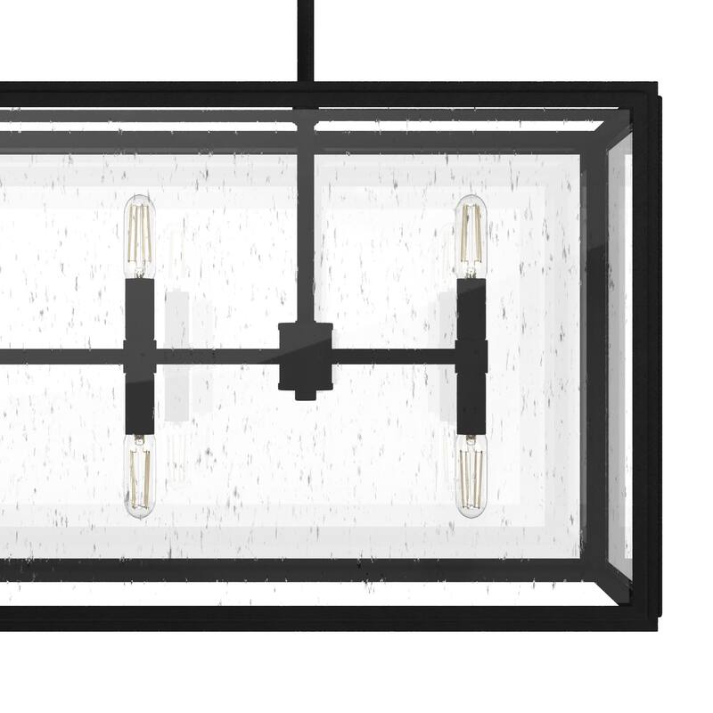 Hunter Felippe 8-Light Linear Chandelier, Kitchen Island, Dining Room, Cage, Contemporary