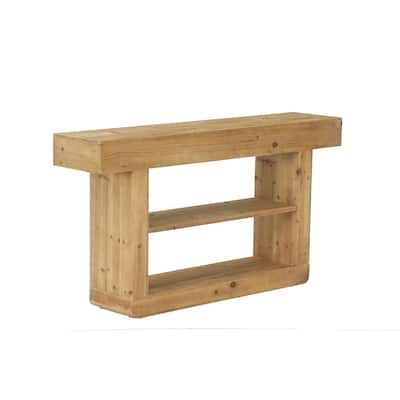 63'' 3-Tier Solid Wood Console Table for Entryway Living Room Hallway