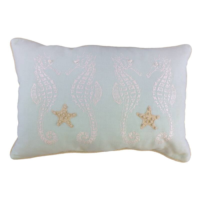 Horizontal Seahorse Throw Pillow