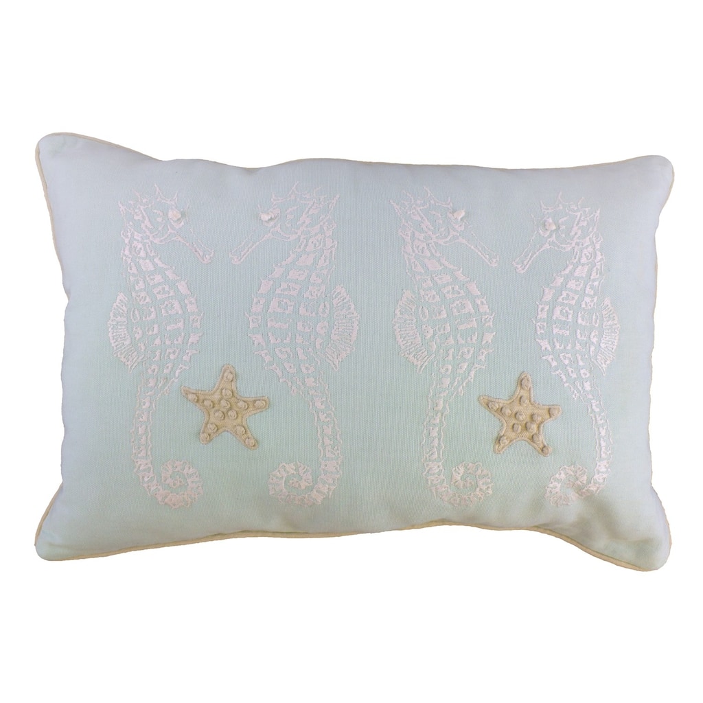 Horizontal Seahorse Throw Pillow