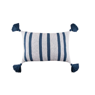 Joey Indigo Woven Throw Pillow Decor Decoration Throw and Accent Woven Throw Pillow for Bedding Sofa or Couch