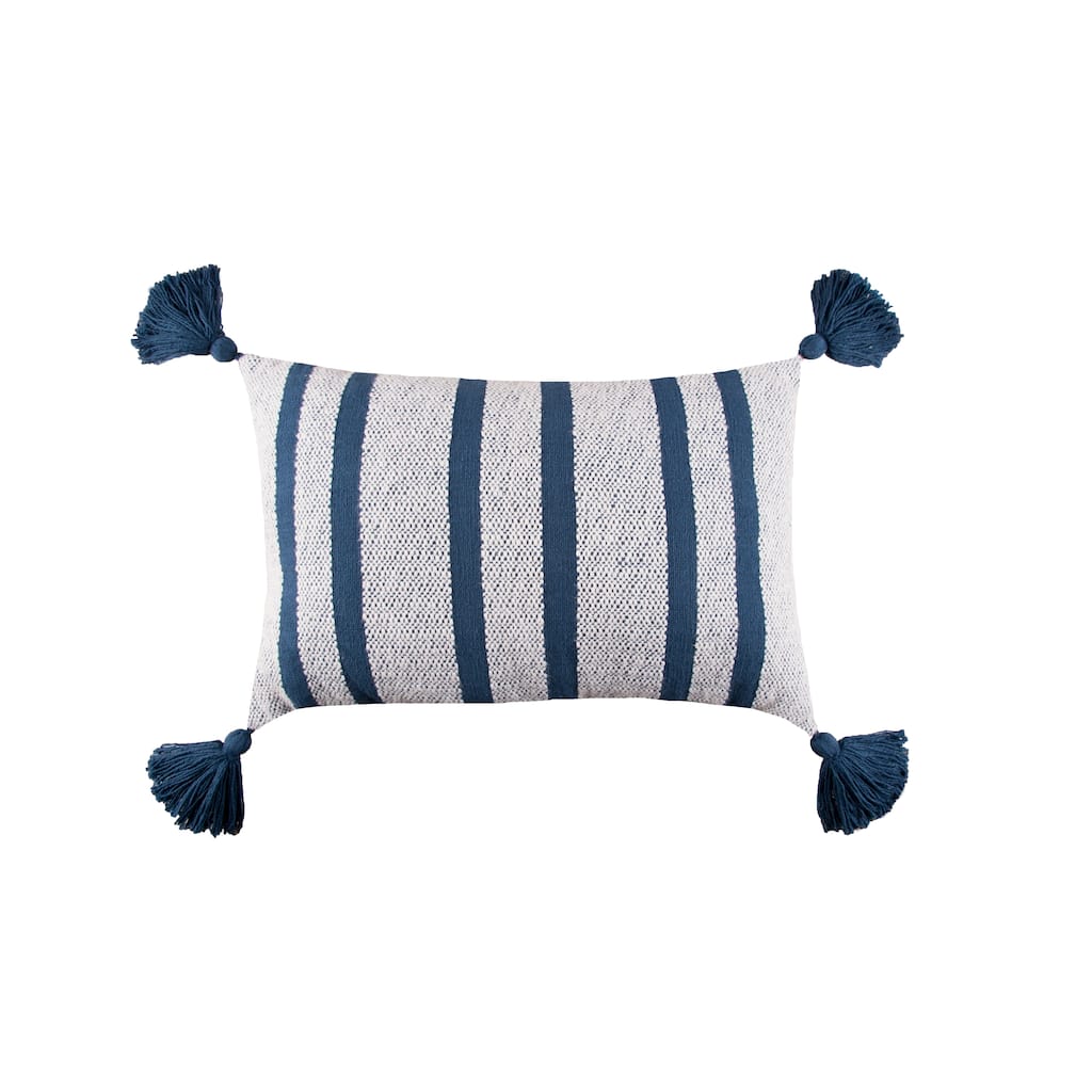 Joey Indigo Woven Throw Pillow Decor Decoration Throw and Accent Woven Throw Pillow for Bedding Sofa or Couch