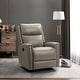 preview thumbnail 4 of 53, Fiacro 30.31''Wide Genuine Leather Swivel Rocker Recliner DOVE