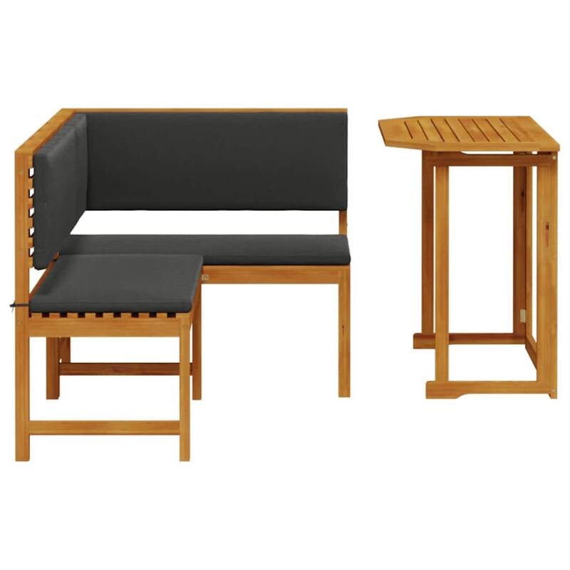 vidaXL Garden Bench Set Brown solid acacia wood - 20 x 35 x 30