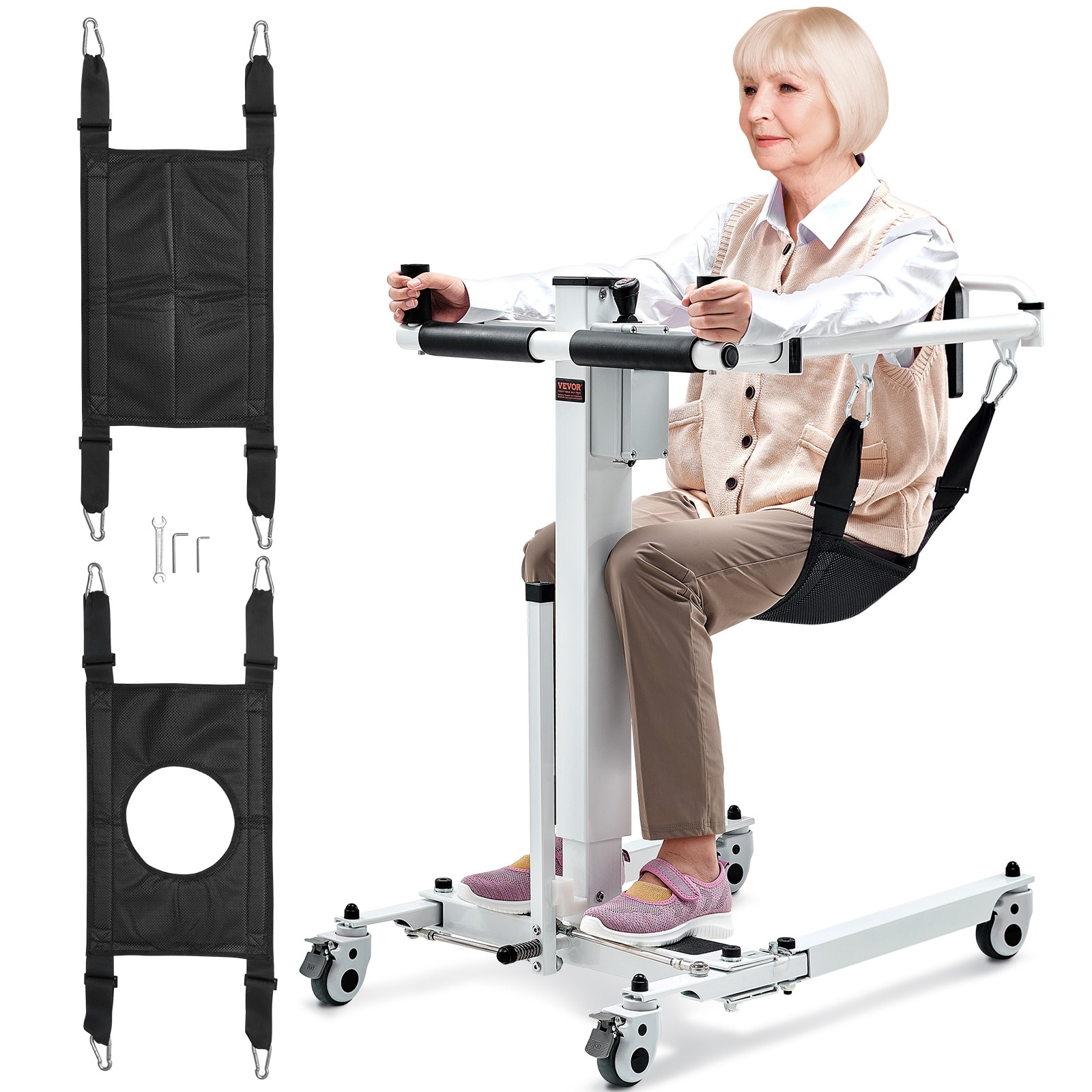 Electric Patient Lift Transfer Chair, for Elderly Disabled Handicapped, 220LBS