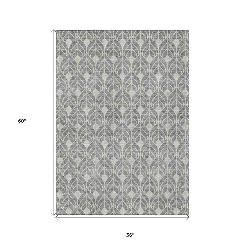 HomeRoots Geometric Transitional Rectangle Outdoor Rug