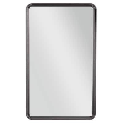 Metal Wall Mirror - Black - Roche River Decor - 2"W x 24"L x 40"H