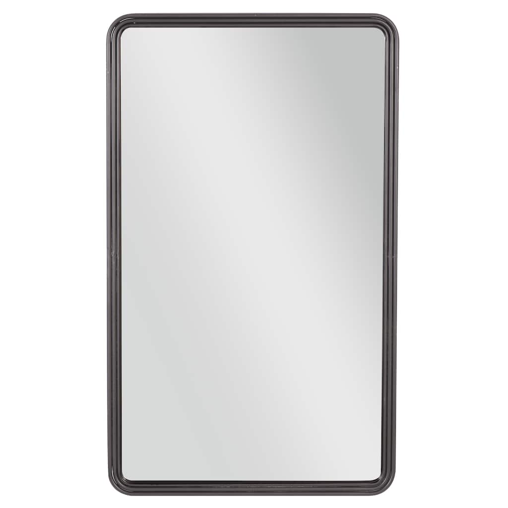 Metal Wall Mirror - Black - Roche River Decor - 2"W x 24"L x 40"H