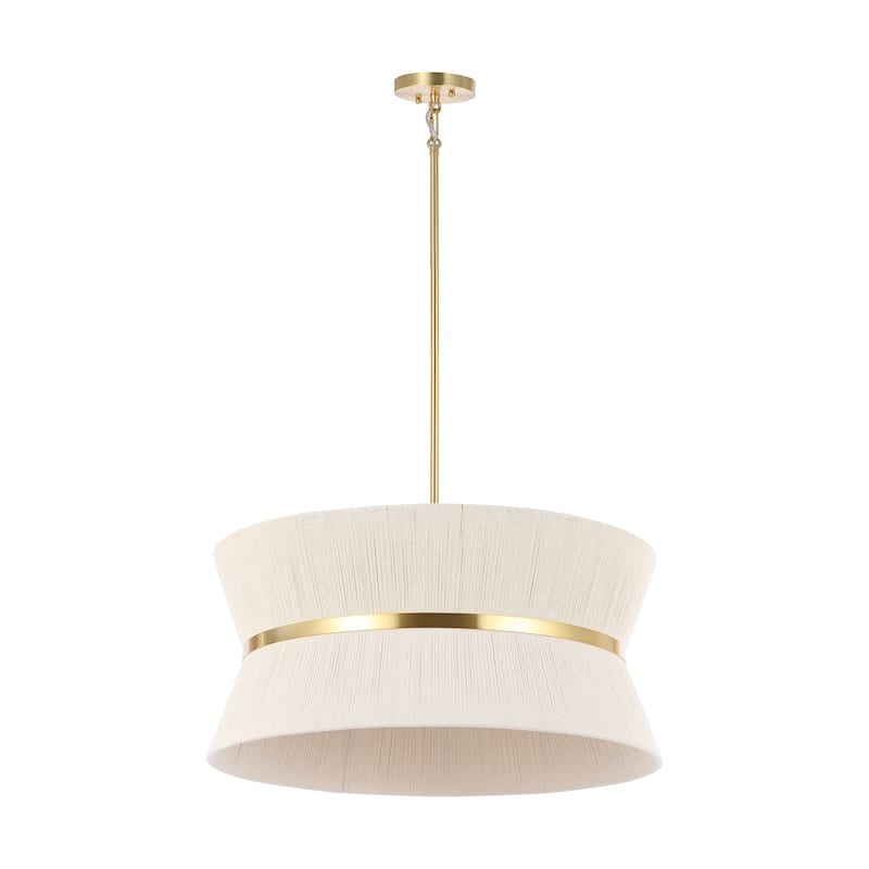 SAFAVIEH Lighting Georgine Contemporary Glam 4-Light Chandelier (LED Bulbs Included) - 24 In. W x 24 In. D x 18 In. H