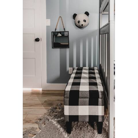 Porch & Den Minna Large Decorative Storage Bench