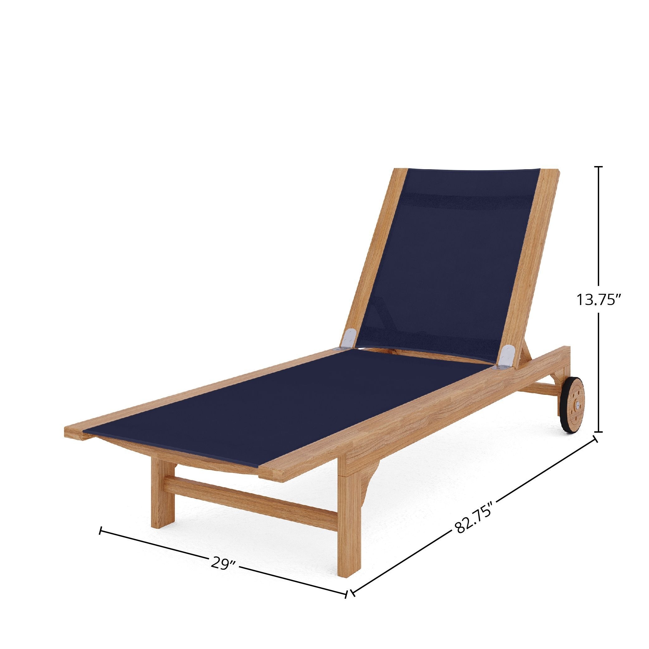 Wooden reclining deals sun lounger