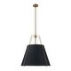 preview thumbnail 77 of 91, Mid Century 4-Light Conical Fabric Shade Lantern Pendant Ambient Light