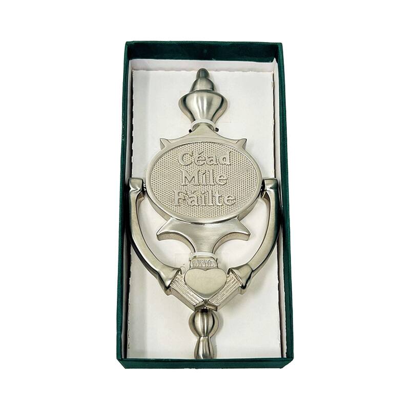 Large Solid Brass Claddagh Door Knocker- Cead Mile Failte