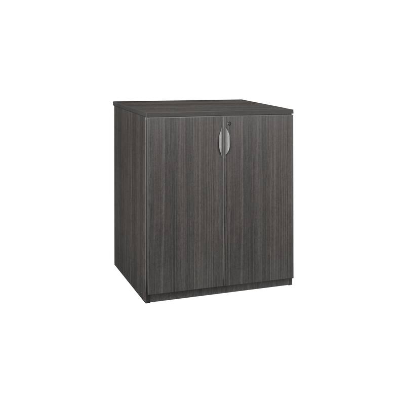 Stand Up Storage Cabinet Ash Grey - Locking Doors and Adjustable Shelves - Perfect for Office or Mailroom