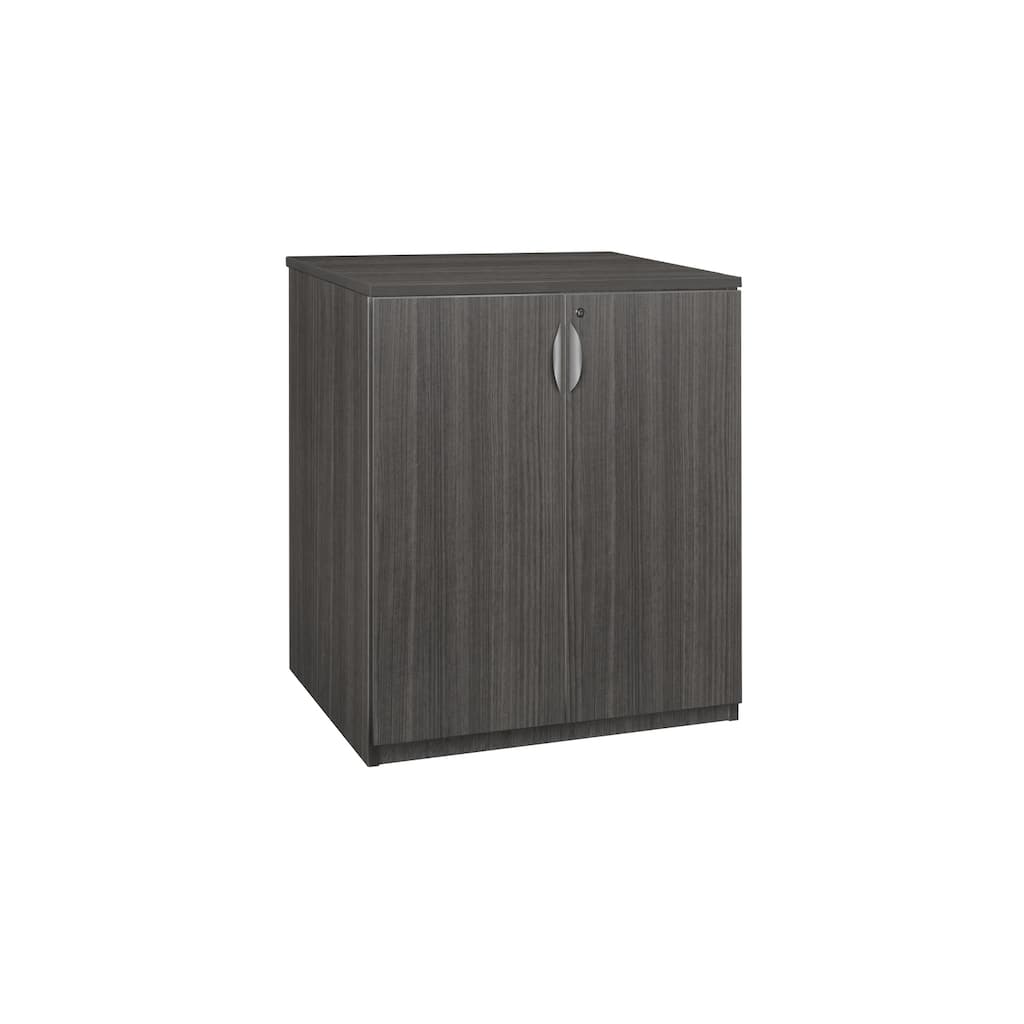 Stand Up Storage Cabinet Ash Grey - Locking Doors and Adjustable Shelves - Perfect for Office or Mailroom