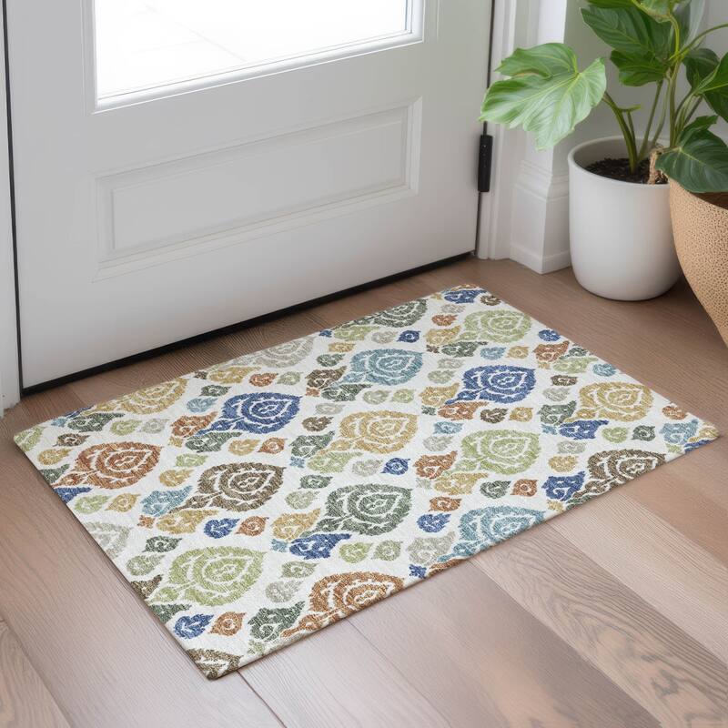 Machine Washable Indoor/ Outdoor Casual Zona Chantille Rug
