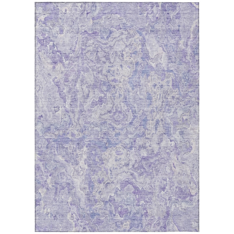 Machine Washable Indoor/ Outdoor Chantille Abstract Modern Rug
