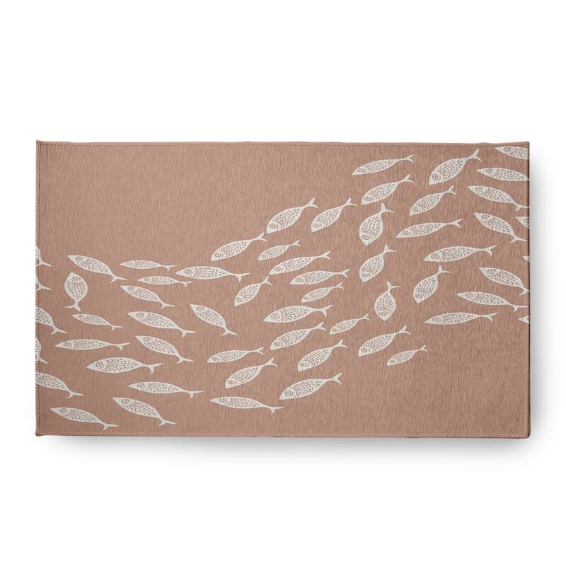 Escuela Nautical Chenille Rug - Mauve - 18" x 30"