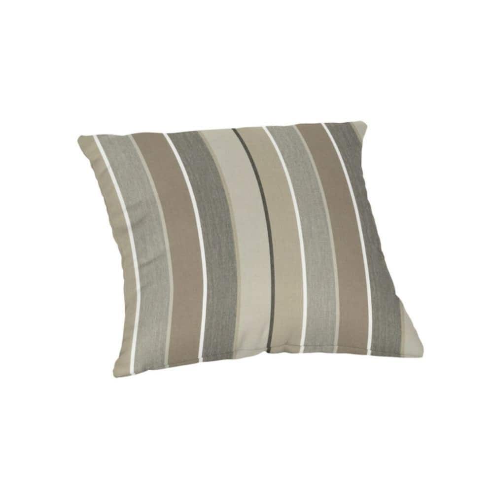 Sunbrella 20 inch Square Stripe Outdoor Throw Pillow