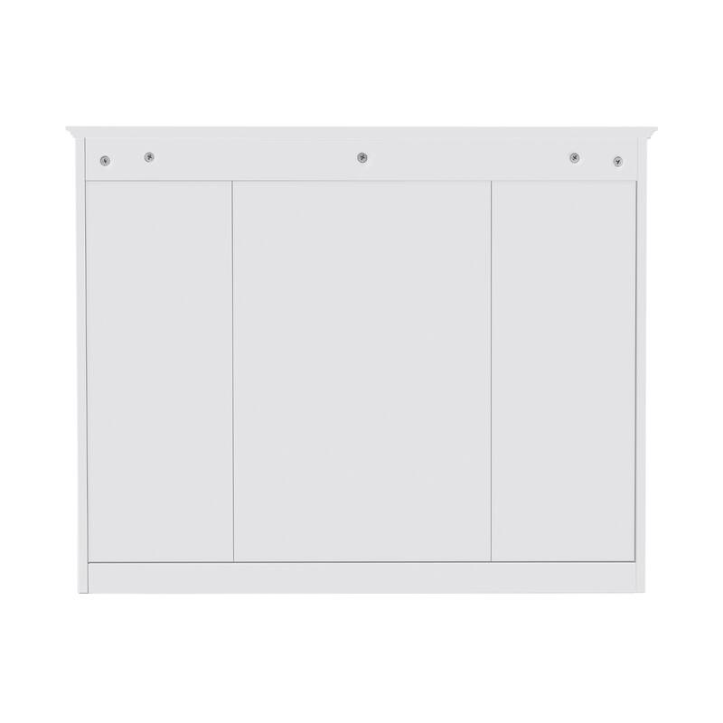 Roomfitters 36 Inch Bathroom Vanity with Sink and Mirror, Storage Cabinet with Drawers and Open Shelves