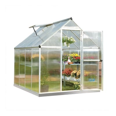 Palram - Canopia Outdoor Mythos 6' x 8' Greenhouse - Silver