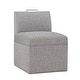 preview thumbnail 4 of 18, Dayla Modern Fabric Upholstered Caster Dining Chair by Greyson Living