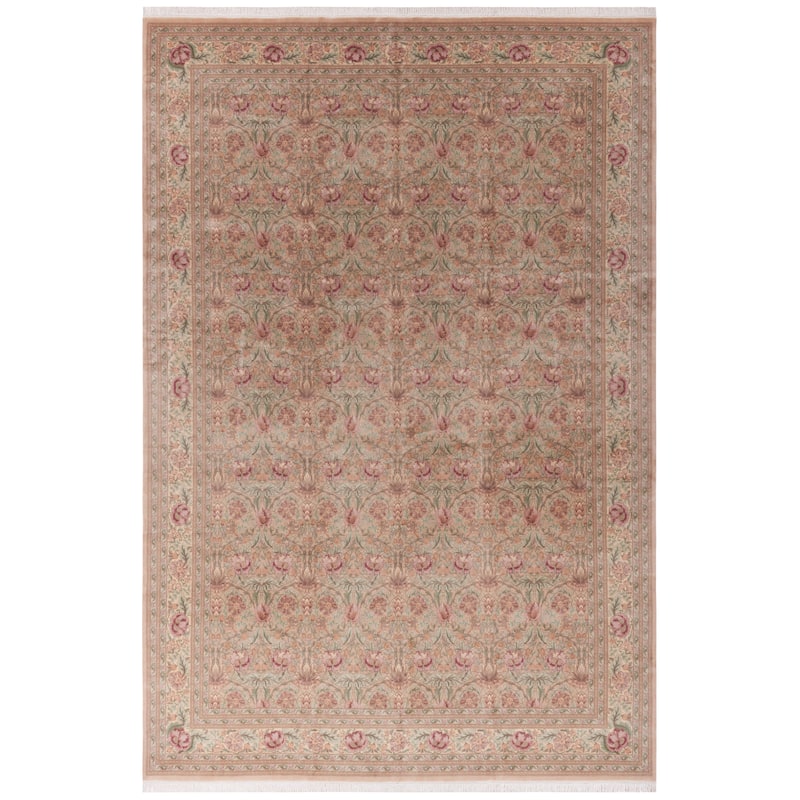 SAFAVIEH Couture Hand-knotted Versailles Frosa Traditional Oriental Silk Rug