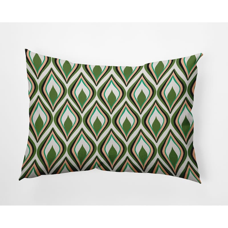 Feathers Indoor/Outdoor Throw Pillow - Scallion - 14" x 20"