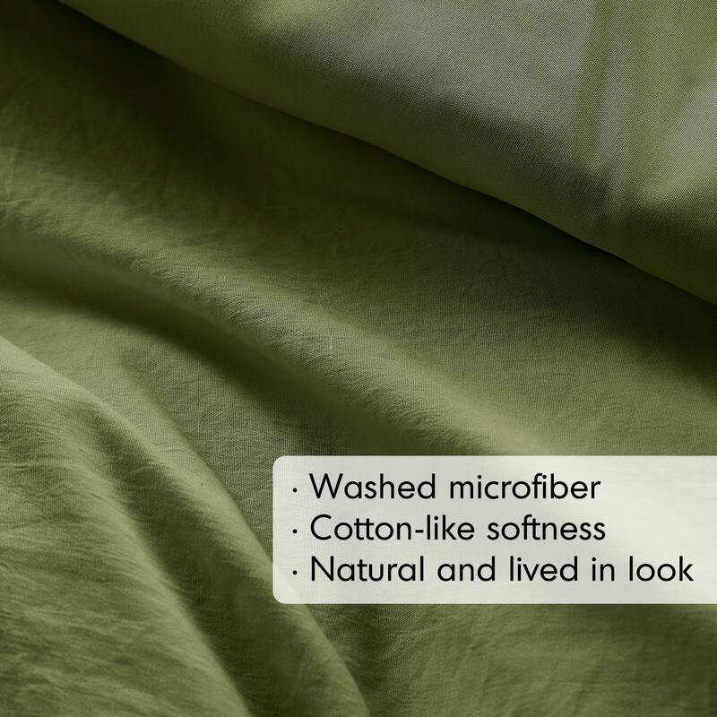 Chelsea Square Evans Pinch Pleated Soft Washed Boho Duvet Cover Set