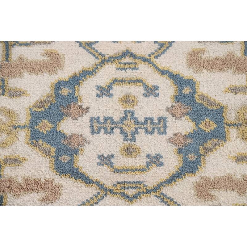 Ivory / Beige Oushak Oriental Runner Rug Handmade Wool Carpet - 2'7"x 7'11"