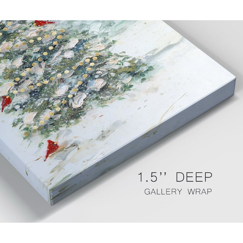 Cardinals and Christmas-Premium Gallery Wrapped Canvas - Ready to Hang