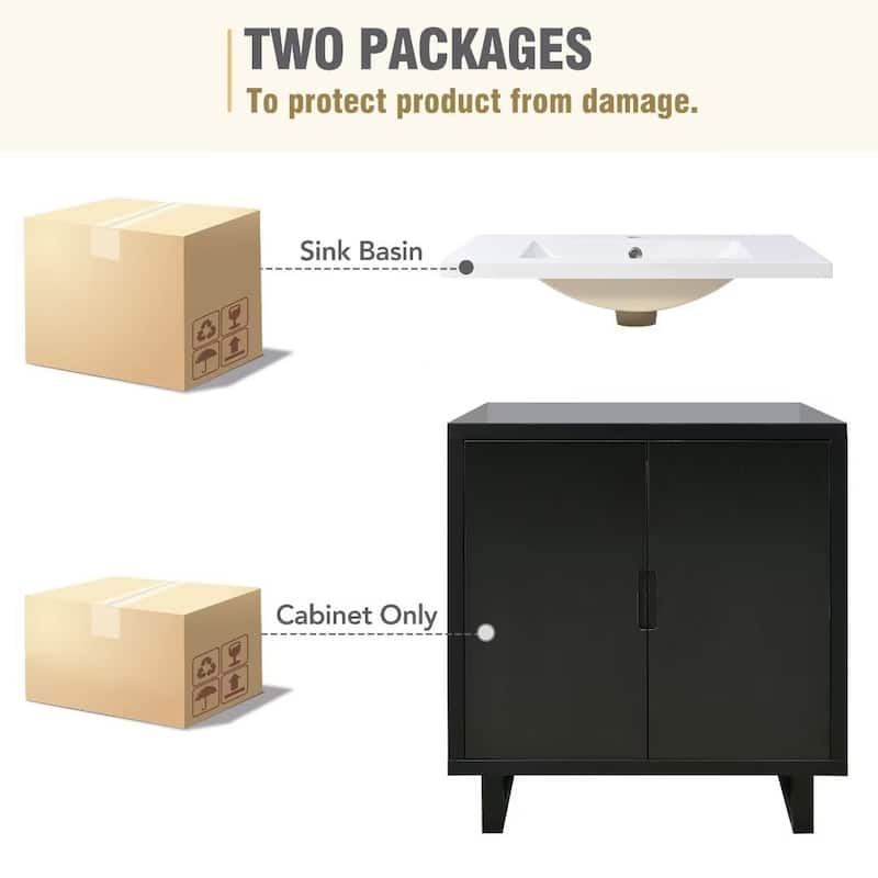 30" Bathroom Vanity Set with Sink, Bathroom Storage Cabinet