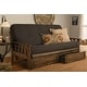 preview thumbnail 21 of 27, Somette Tucson Rustic Walnut Full-size Futon Set with Storage Drawers Linen Charcoal