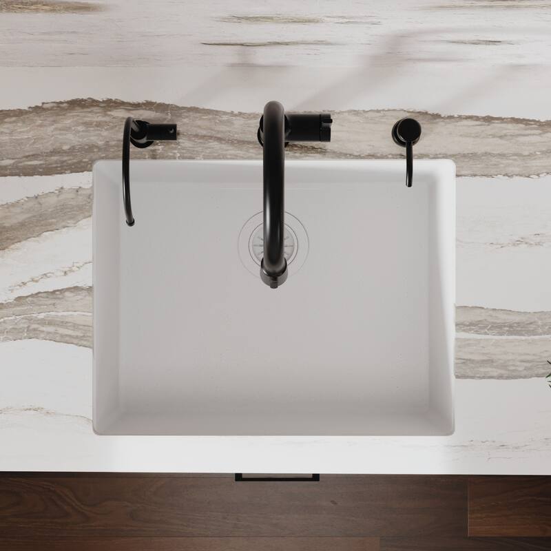 Karran Undermount 24.38 in Single Bowl Quartz Kitchen Sink