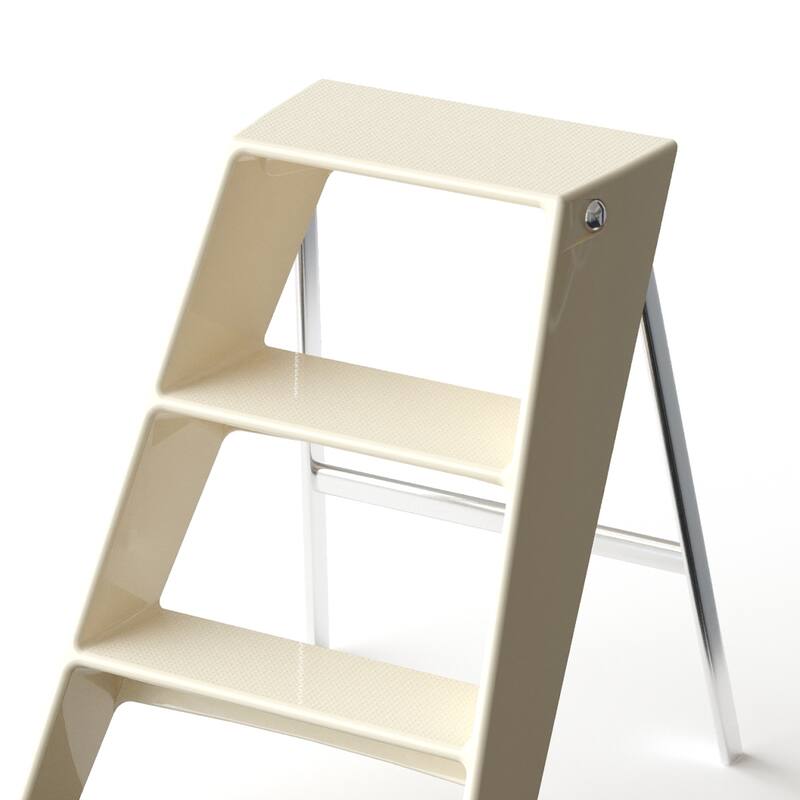 Home folding ladder frame indoor multi-functional thick folding ladder stool simple creative anti-slip edge table ladder frame