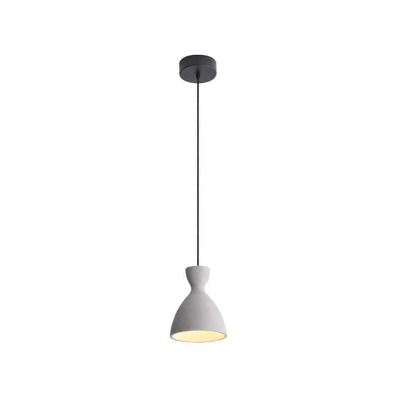 Golden Lighting Aethera 7in Integrated LED Pendant in Grey Cement - Gold