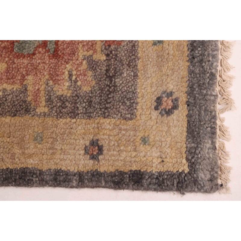 ECARPETGALLERY Hand-knotted Modern Oushak Charcoal Wool Rug - 8'0 x 9'11