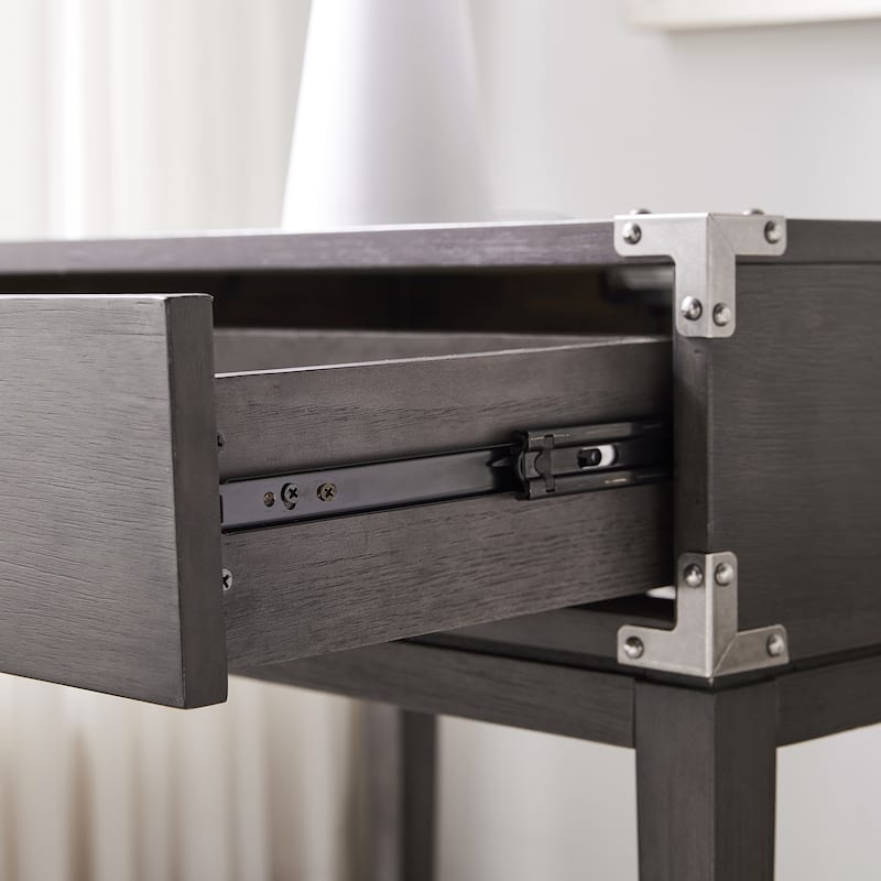 Leick Home 24022 Beckett One Drawer Nightstand Side Table