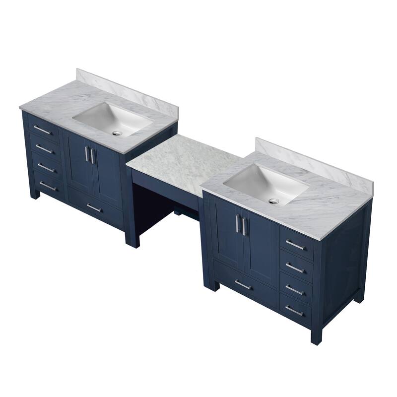 Coraline 102 in W x 22 in D Double Bath Vanity and Carrara Marble Top