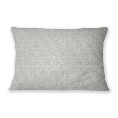 LIGHT BURST GREY Lumbar Pillow By Jenny Lund