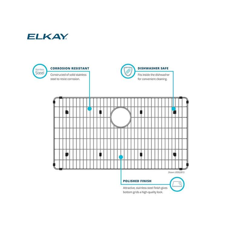 Elkay Stainless Steel 12-1/2" x 15" x 1" Bottom Grid