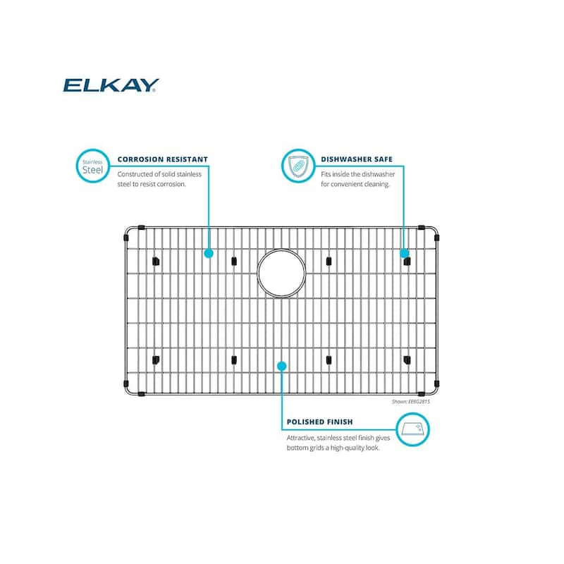 Elkay Stainless Steel 23" x 15" x 1-1/8" Bottom Grid