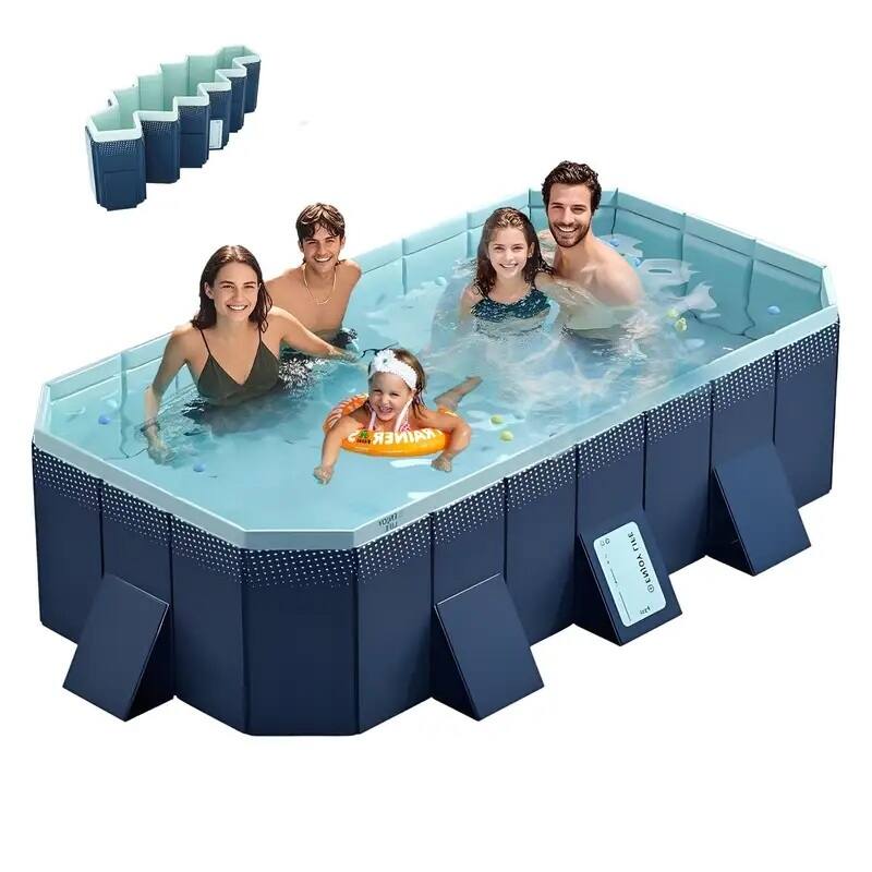 Outdoor Inflatable Swimming Pool Round Backyard Family Pool Above Ground Swimming Pool Portable Folding Kids Pools