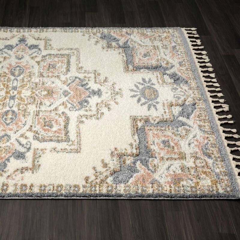 Luxe Weavers Indoor Southwestern Area Rug Boho Fringe Floor Cover