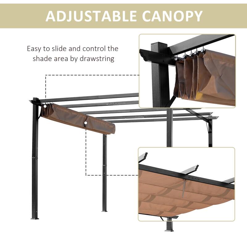 Outsunny Outdoor Pergola Aluminum Gazebo